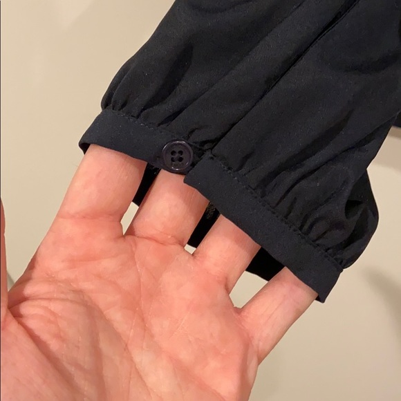 Michael Kors navy pleat front blouse - Picture 3 of 6